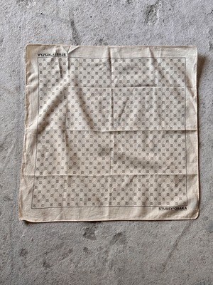 00～10s STUSSY/STUSSY TENNOJI Chapt Limited Bandana/天王寺チャプト限定バンダナ/SSリンクロゴ/クリ－ム/ステュ－シ－