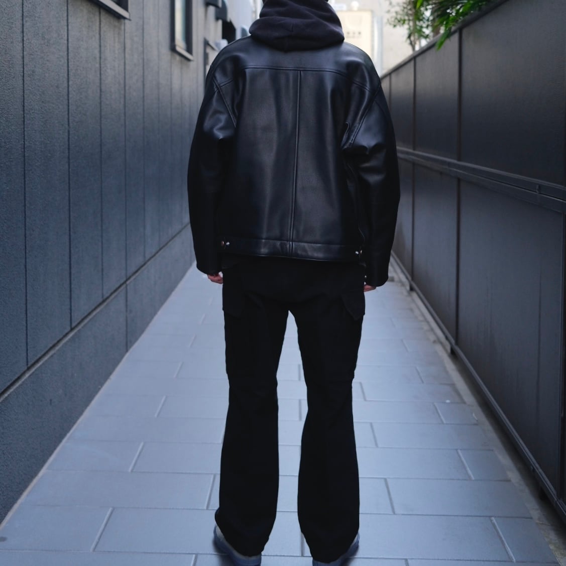 COMOLI(コモリ) / カーフスキンジップショートジャケット-BLACK COMOLI(コモリ) / カーフスキンジップショートジャケット-BLACK