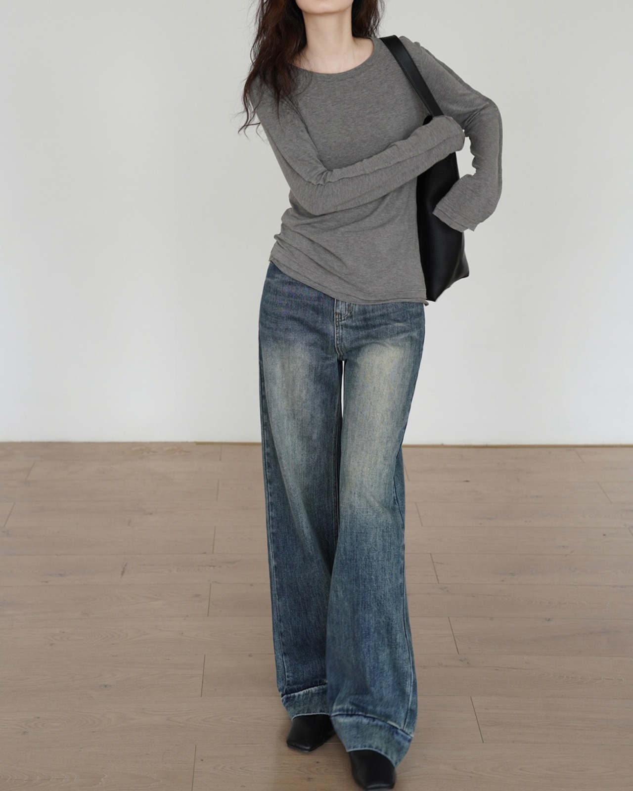 Simple long sleeve T-shirt　T20050