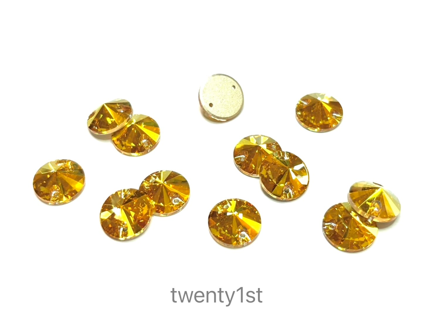 丸型サンシャインゴールド12mm[16個] | twenty1st 衣装用ストーン専門店