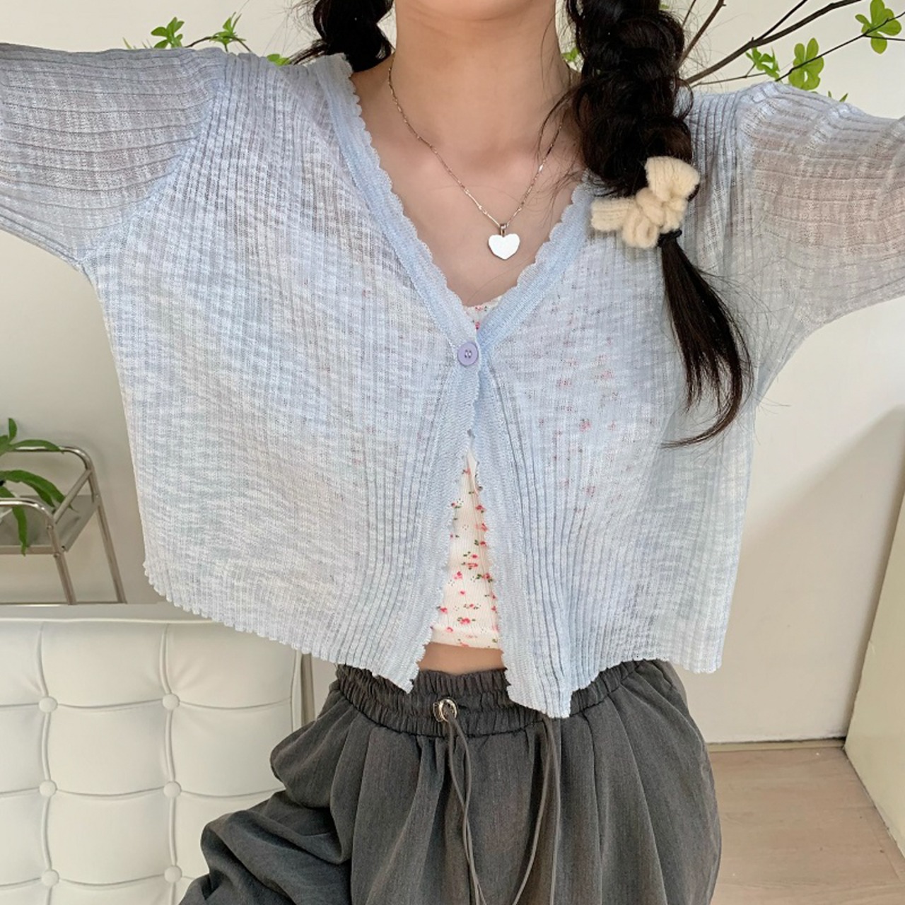 カラーライトカーディガン LK836