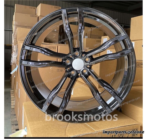 21インチ グロス ブラック スタッガー ホイール BMW X5 E70 F15 X6 E71 F16 5x120 612 -BRN-11736 鍛造 ★