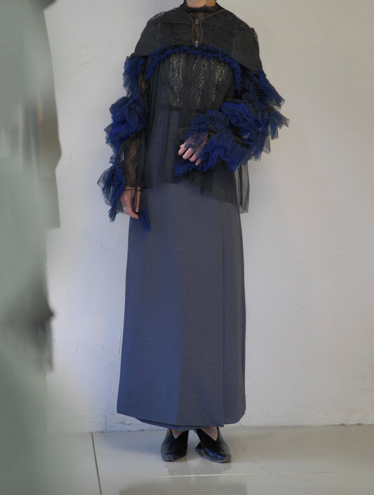 Decorative Tulle Tops / NAVY - 1