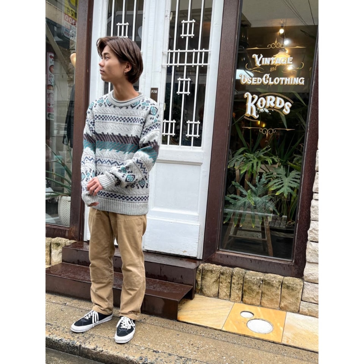 80s L.L.BEAN "ROLL NECK" WOOL SWEATER Size L