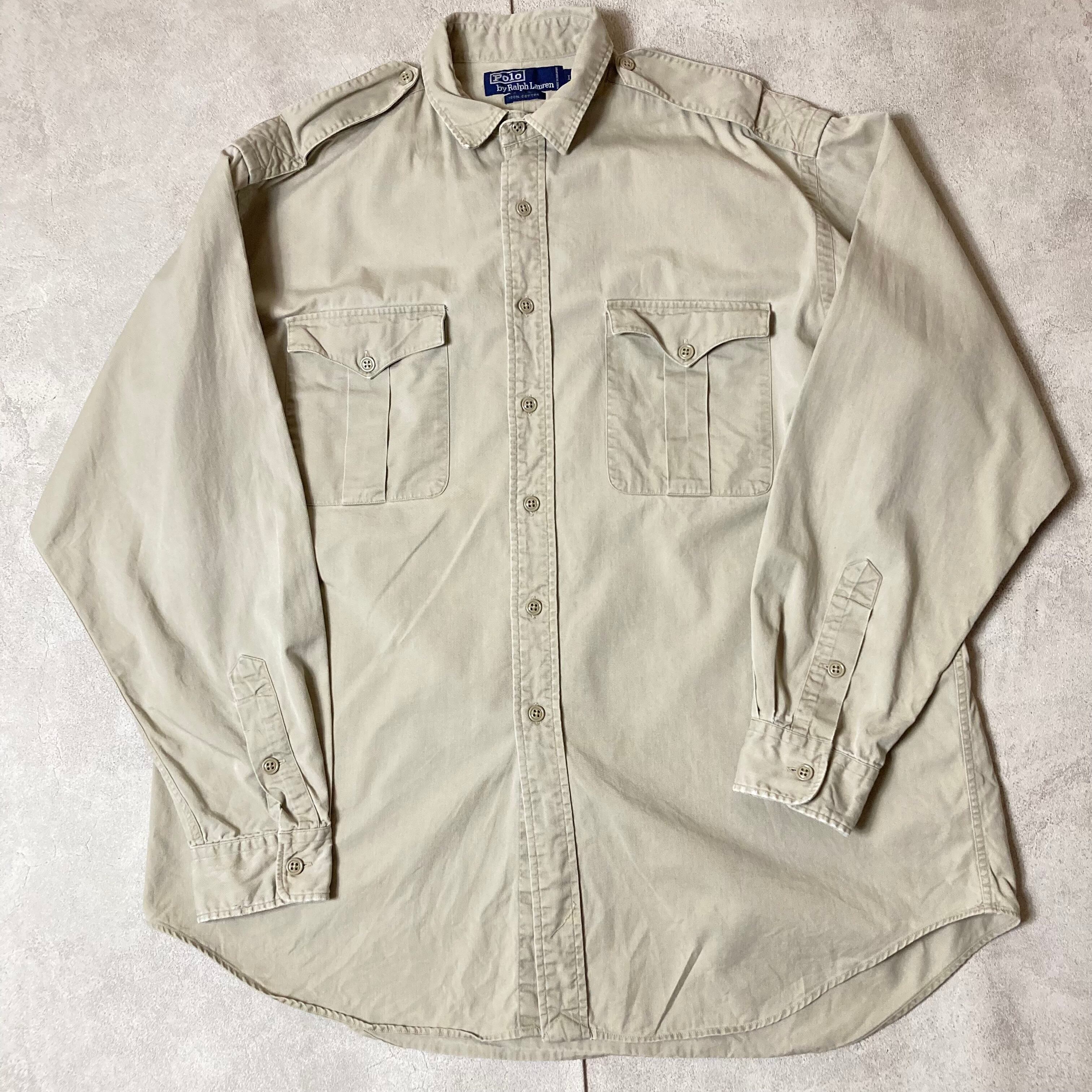 ラルフローレン key west シャツ　カジキ 90s ポロラルフローレン カジキ キーウェスト バックリント 長袖シャツ