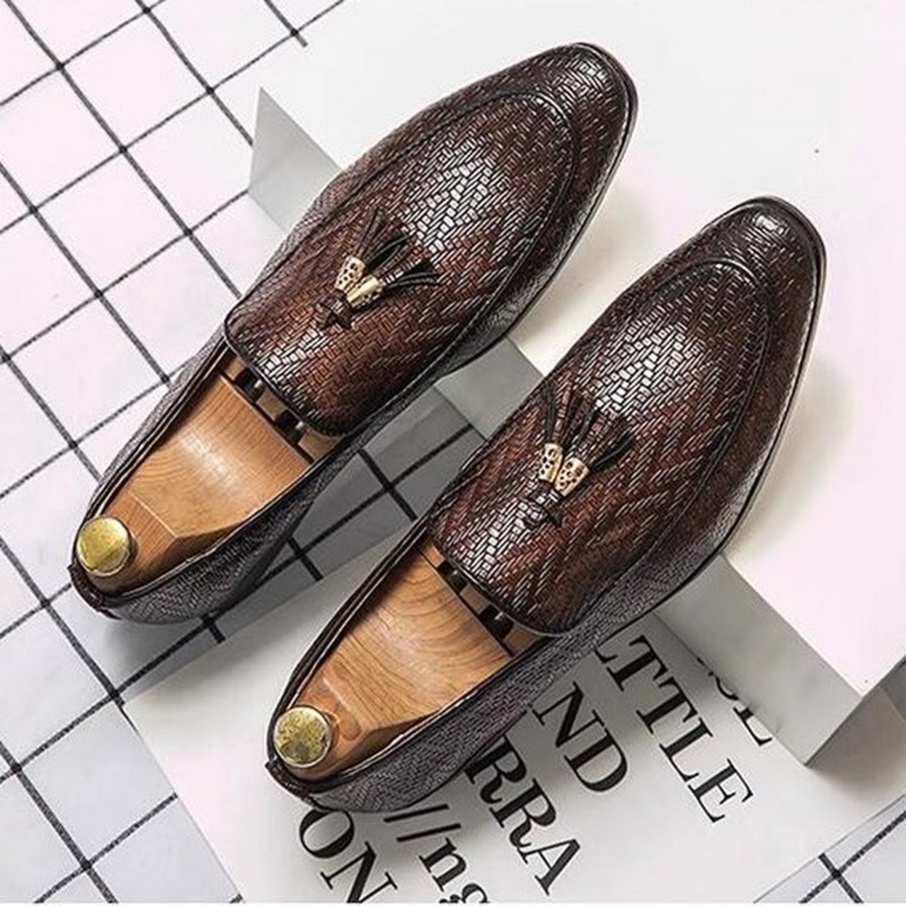 tassel leather shoes 00273