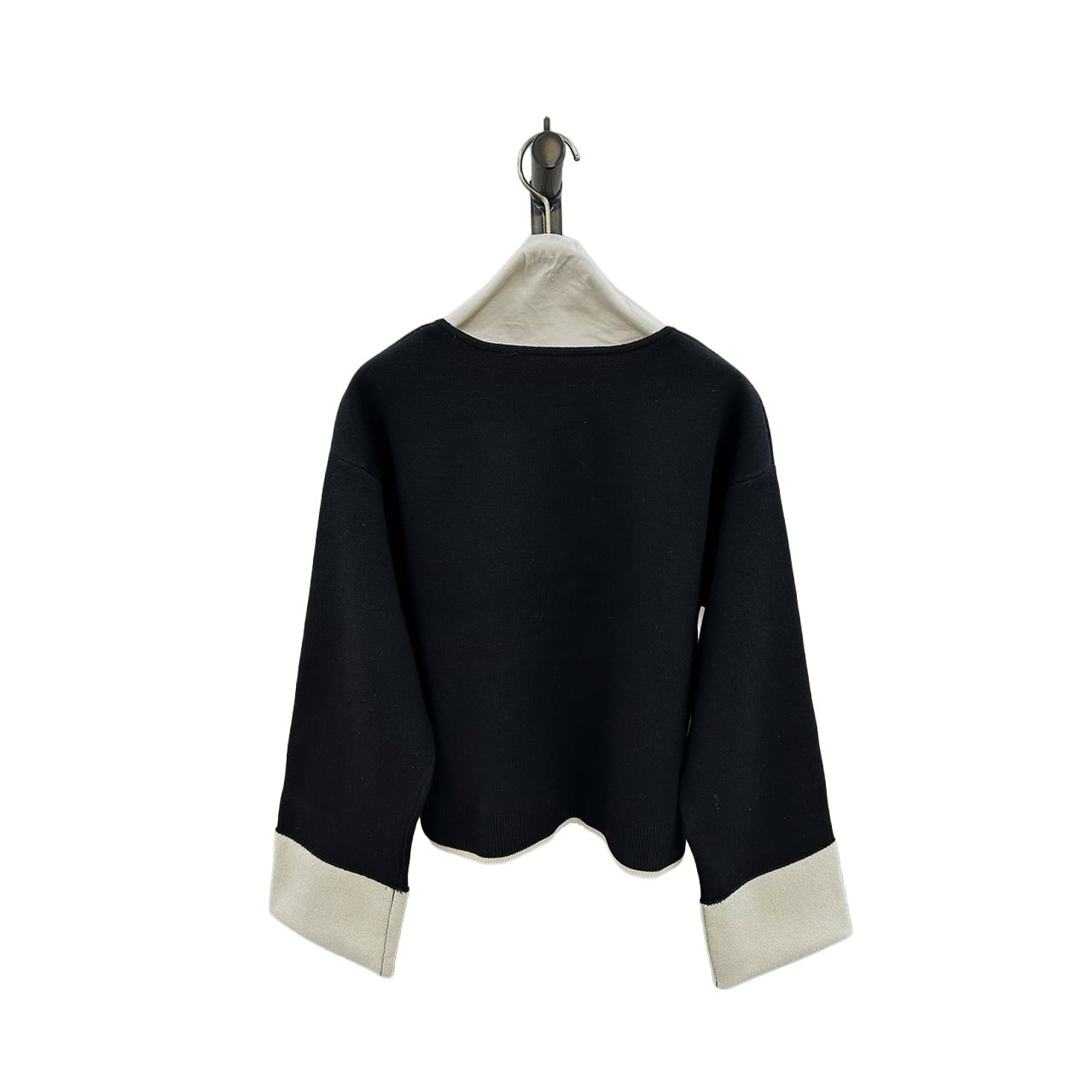 美品 25AW ayane アヤン 異素材ドッキングカーディガン 875828 サイズ38 チャコール グレー レディース 古着 中古 USED ご予約 ayane アヤン ニットドッキングロングワンピースカーディガン