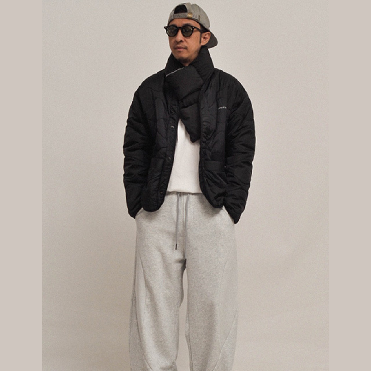 キルティングワッフル ノーカラージャケット K5542 - 11