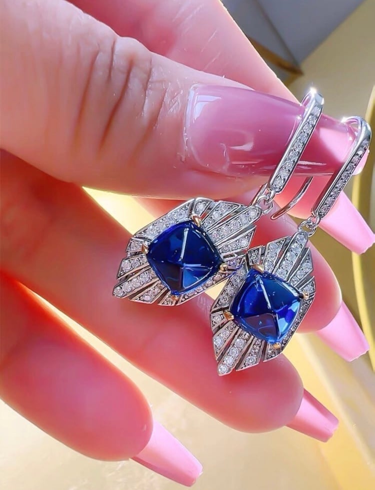 ✴︎14kgf✴︎ 数量限定 高級 サファイアフープピアス 14KGF 美しい