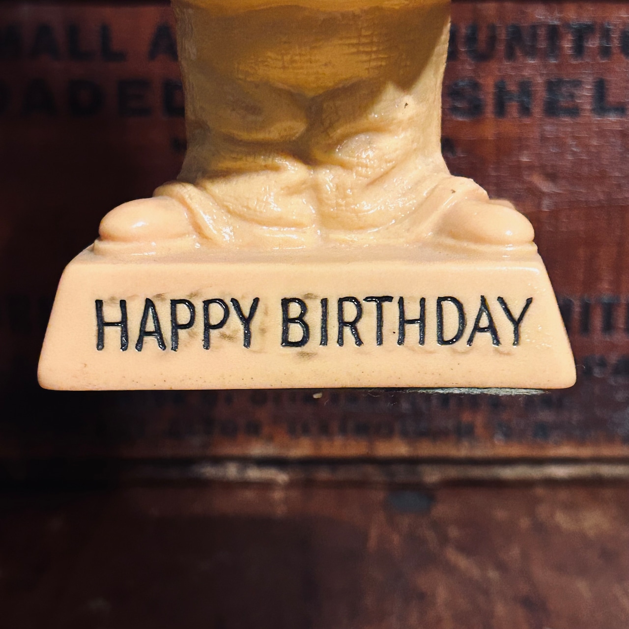 1970 ラス&ウォレス・ベリー ヴィンテージ メッセージドール R&W BERRIES “HAPPY BIRTHDAY” Sillisculpt D-660