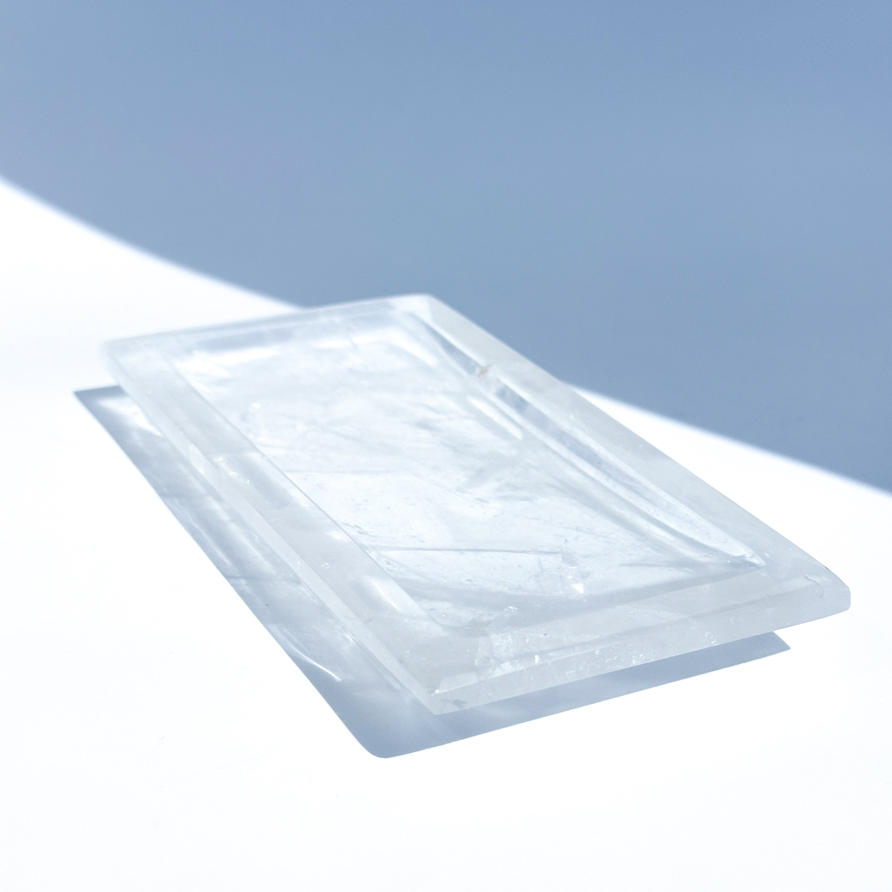 クリアクォーツ　お皿　小物入れ　プレート　水晶　高品質　インテリア　トレイ クリアクォーツのトレー 03◇ Clear Quartz ◇ 天然石・鉱物