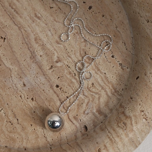 S925 Message ball long necklace (N149)