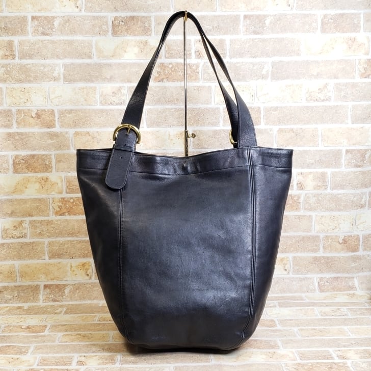 COACH コーチ オールドコーチ 黒 ハンドバッグ A4収納 オールドコーチ ☆ レザー ドキュメントケース クラッチ ブラック A4OK