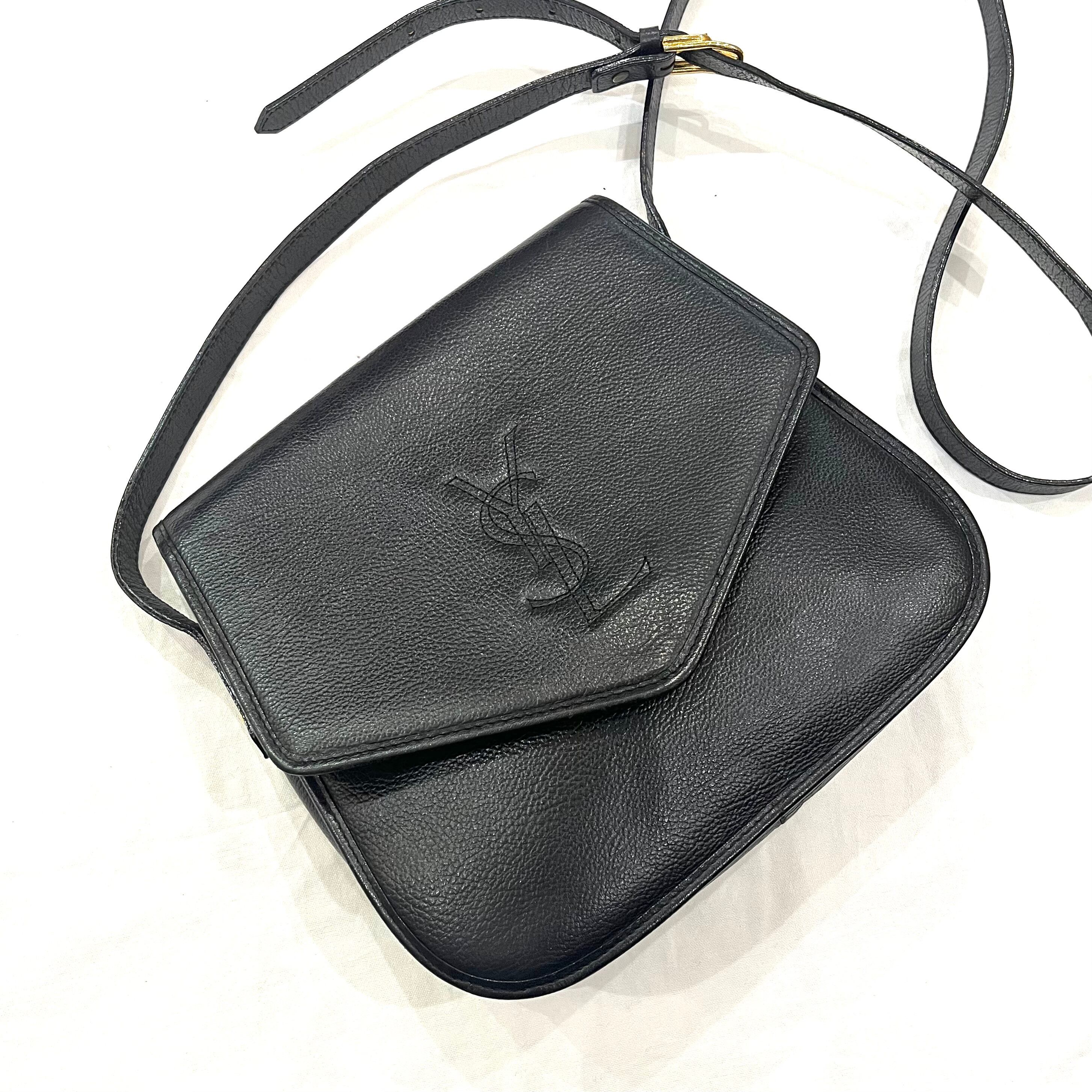YVES SAINT LAURENT】2279 サンローラン 本革軽量YSLロゴレザー