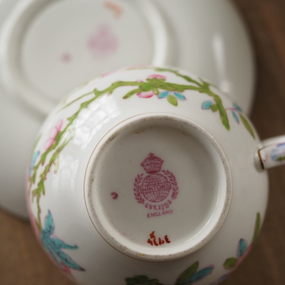 美品】英国 ミントン 花鳥図 カップ＆ソーサー F1 | antique FEELPORT