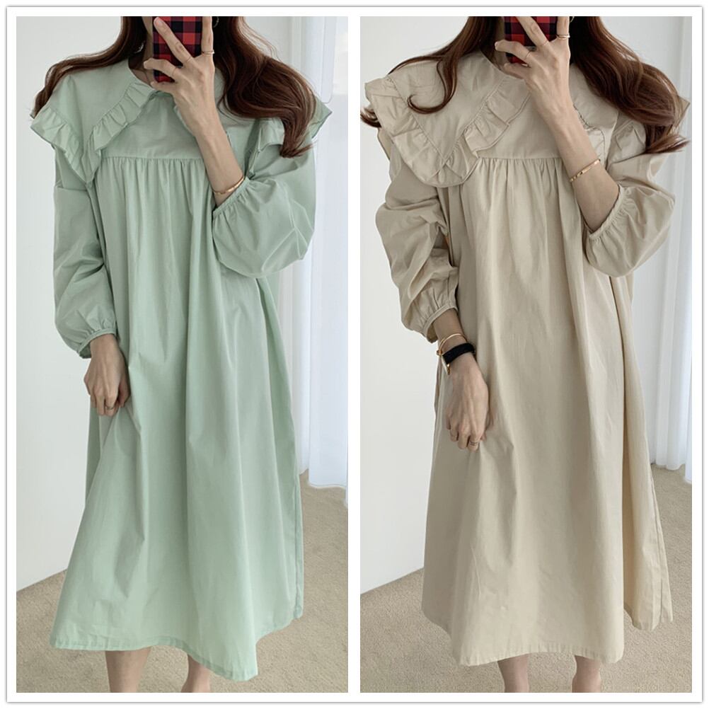 2022年春夏新作 ワンピース ロングワンピ 韓国風 レディース服 体型カバー Sweet系 可愛い