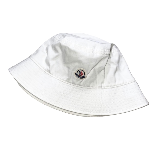MONCLER white cotton bucket hat