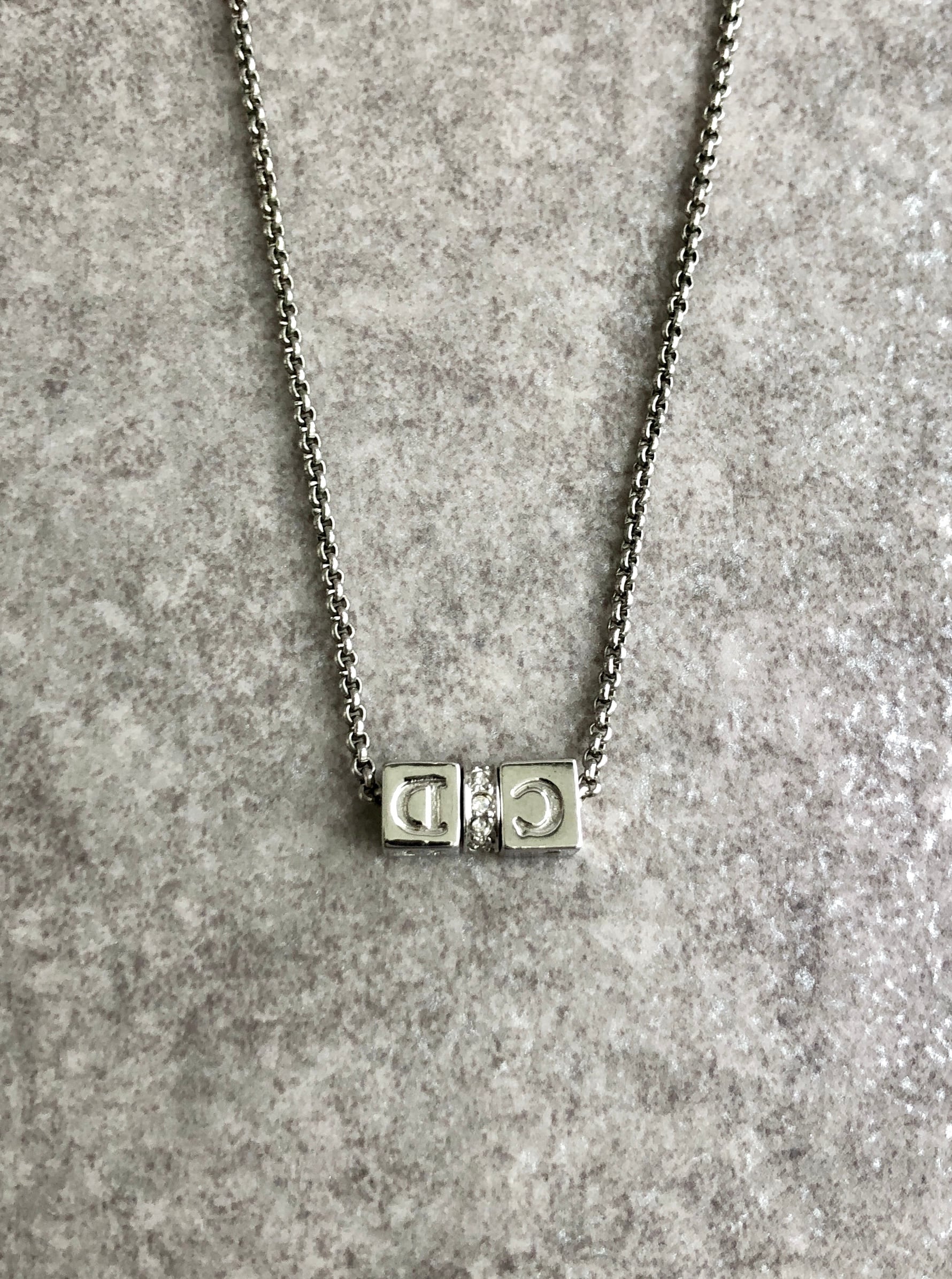 Christian Dior クリスチャン ディオール ネックレス シルバー CD