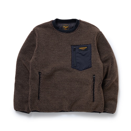 フリース / RATS(ラッツ) / CREW NECK FLEECE(BROWN)(23'RTC-1102)