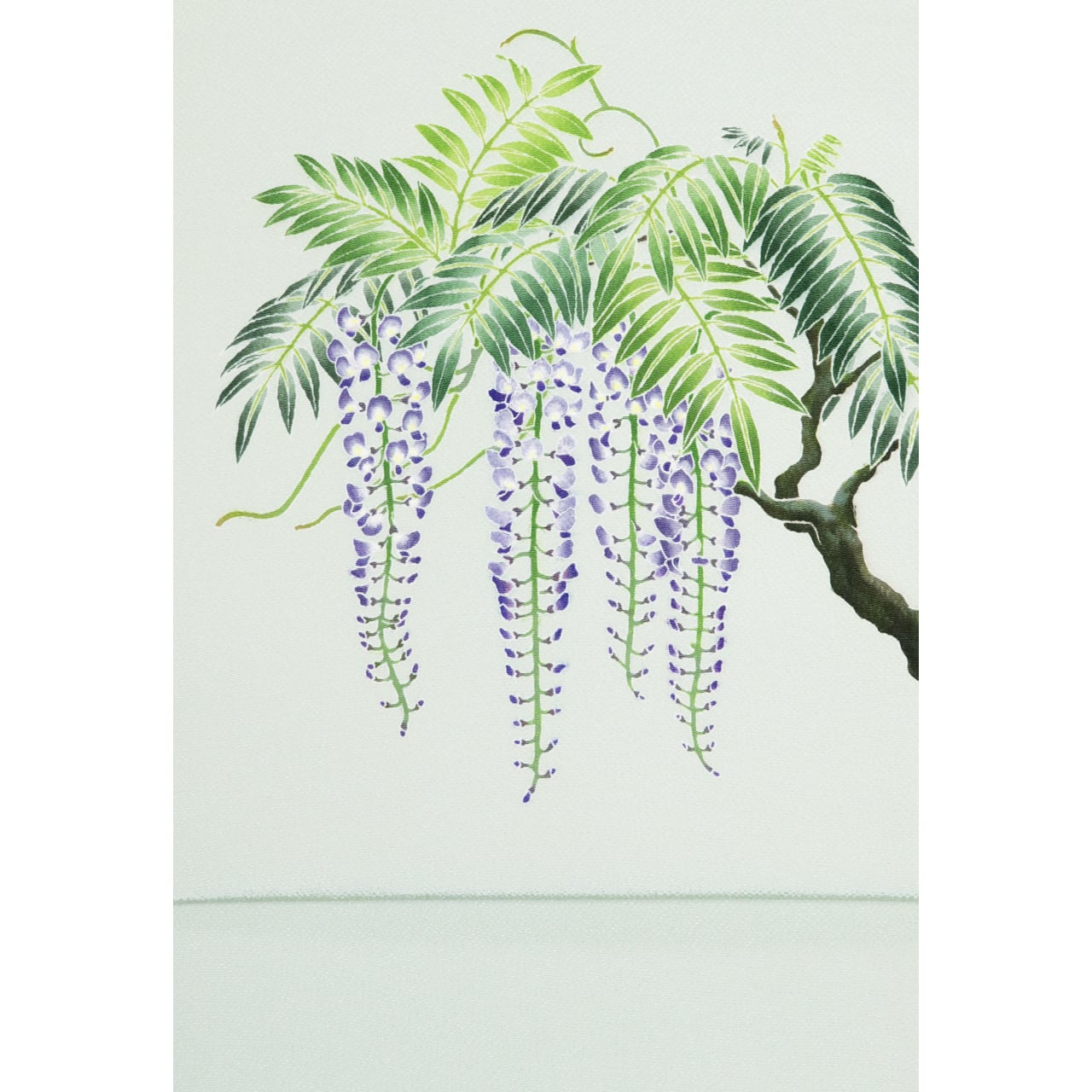 手描き友禅 染名古屋帯「藤」