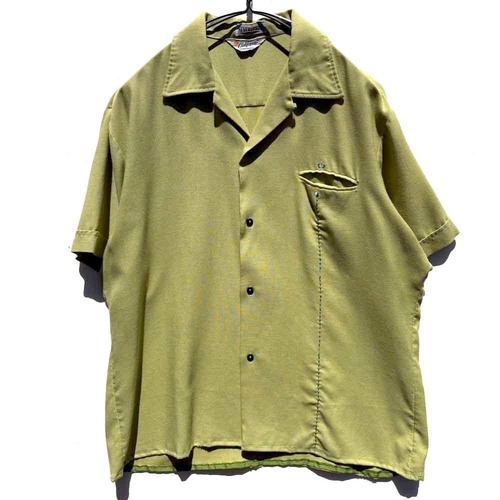 Vintage S/S open collar rayon shirt [1960s-] Vintage Rayon Shirt