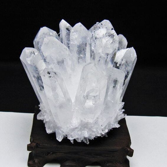 水晶 クラスター 水晶 原石 台座付属 一点物 おまかせ便 182-8644