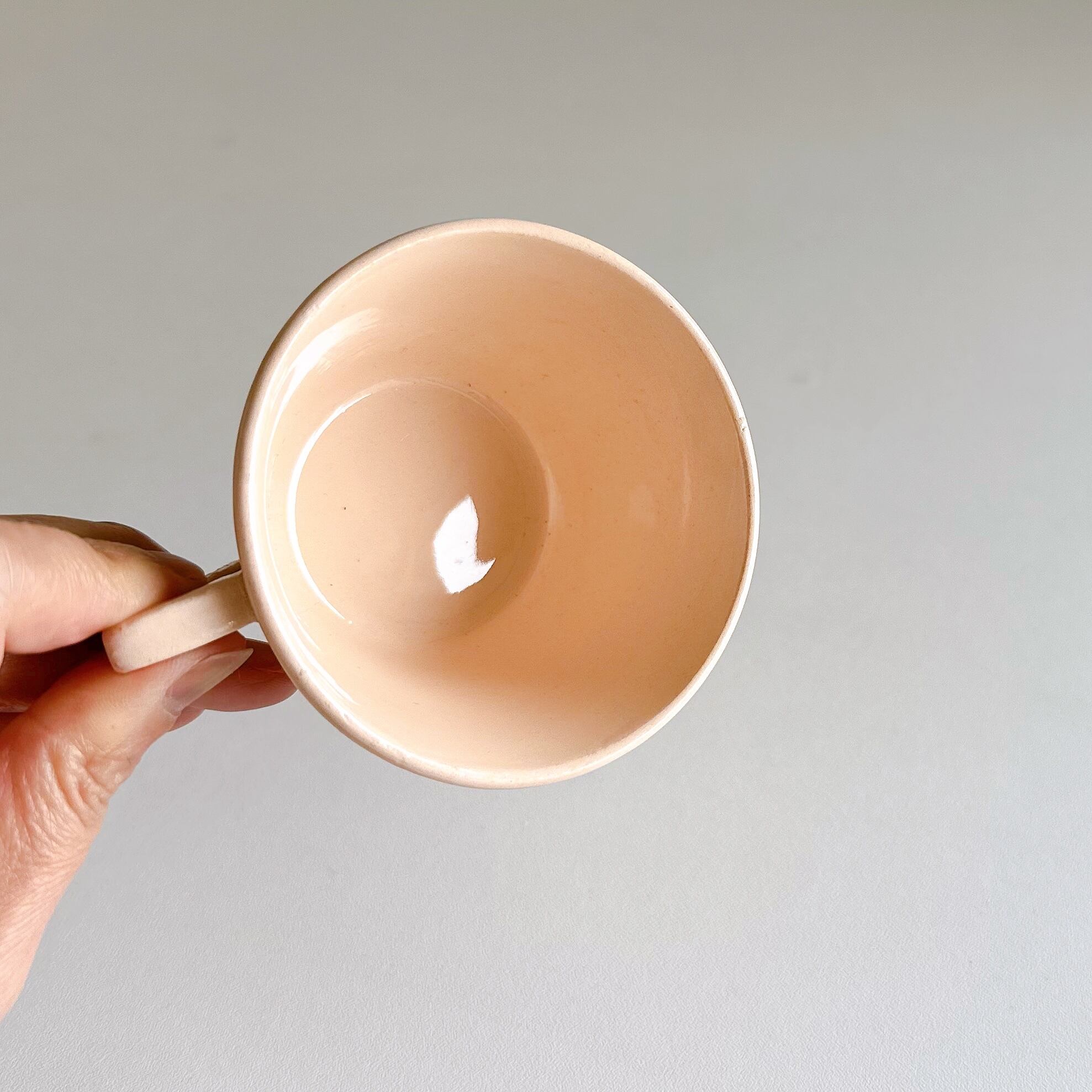Sarreguemines サルグミンヌ コーヒーカップ ピンクベージュ（フランス