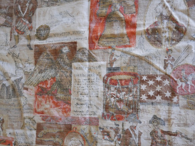 70s US Bicentennial "Declaration of Independence" Fabric Cloth