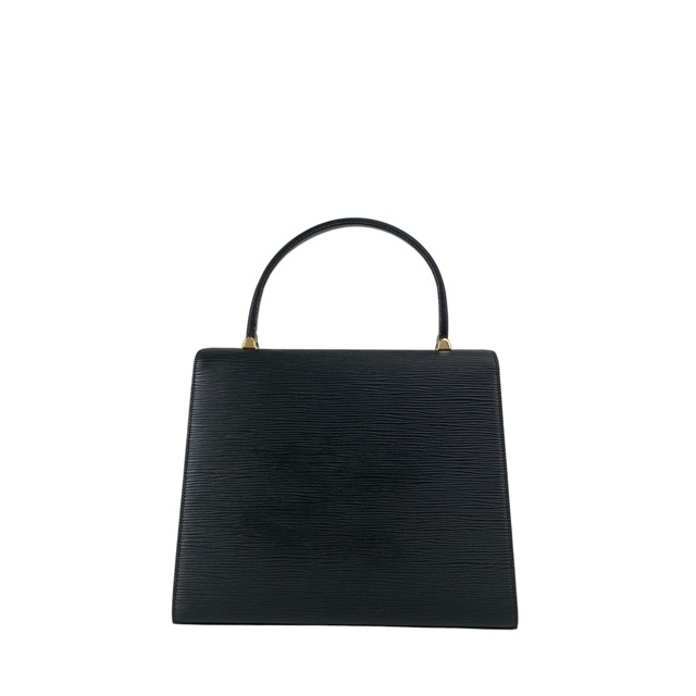 LOUIS VUITTON ルイヴィトン ハンドバッグ ブラック ターンロック レザー M52372 マルゼルブ vintage ヴィンテージ オールド 48k8t4