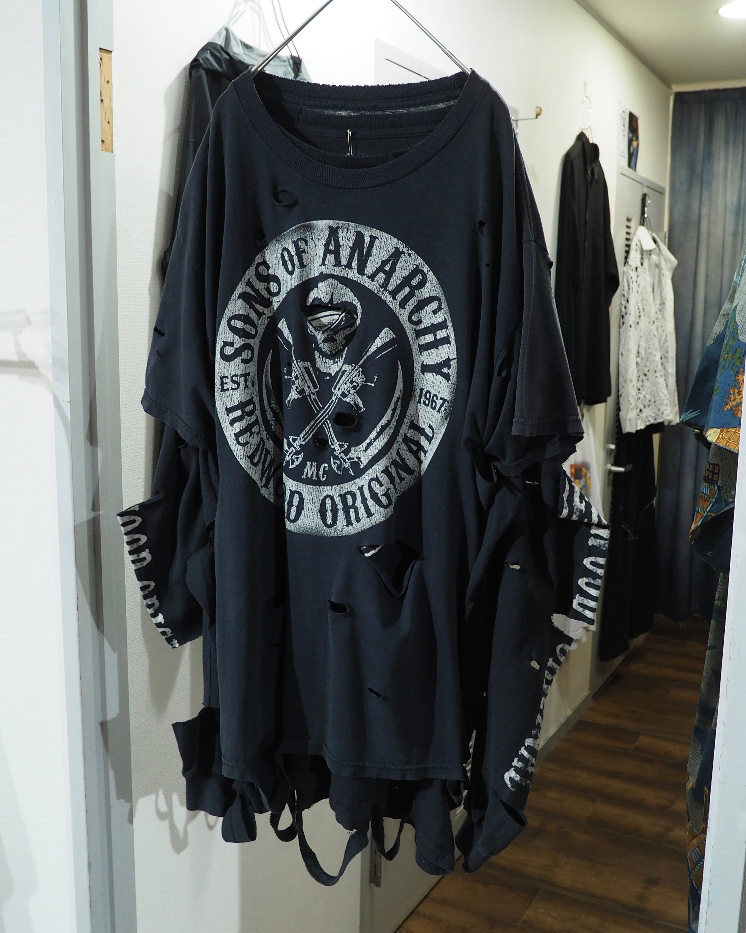 ” 循環 ” Crack Skull printed Boro Circulation Re:make SS Tee