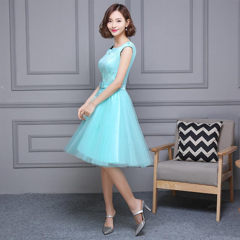 Aタイプ ミントカラー パーティードレス niana ニアナ 結婚式[品番