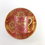 ミントン デミタス カップ&ソーサー　鮮やかなルビーと金彩 11TWs-2