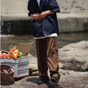 ストリートきれいめドレープパンツ　0697