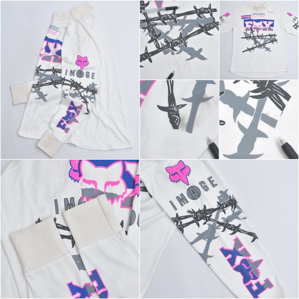 90s アメリカ製 FOX Racing フォックスレーシング ハイネック ロング