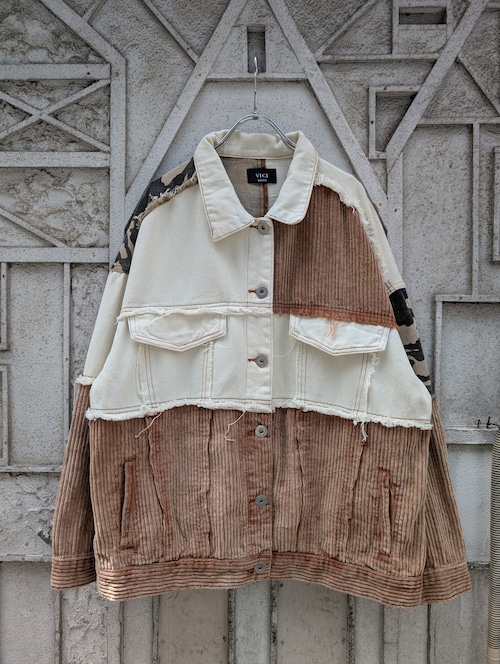 "VICI" patchwork jacket