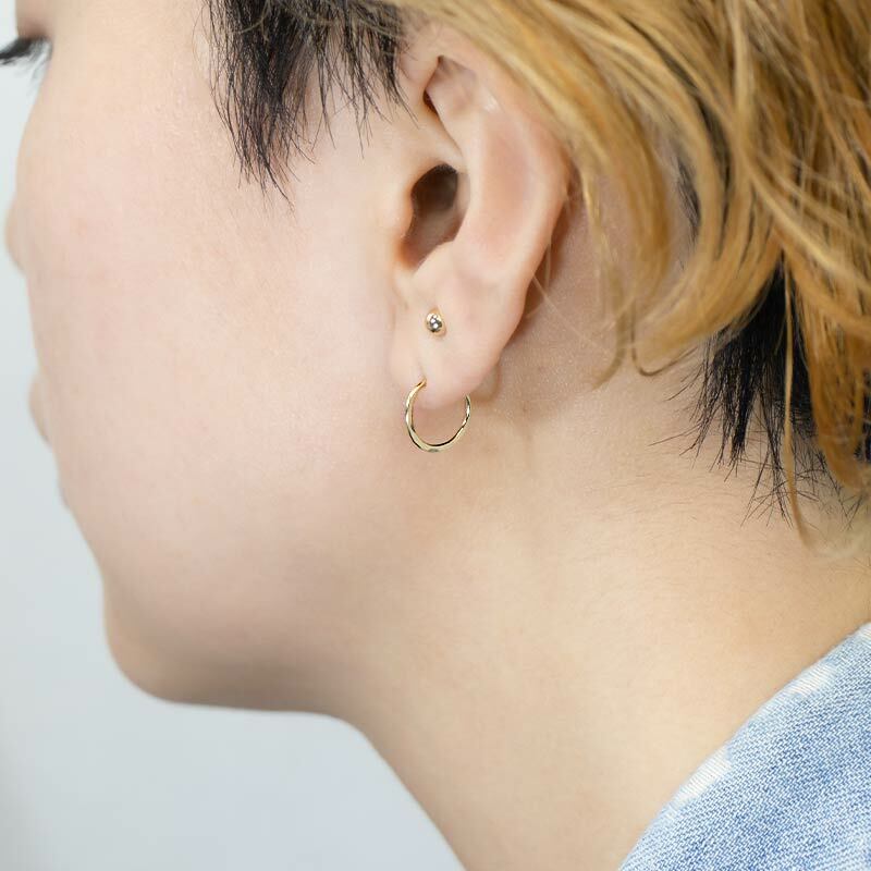 BASE] amb-gf-ph1フープピアス ゴールドフィルド 12KGF シルバー