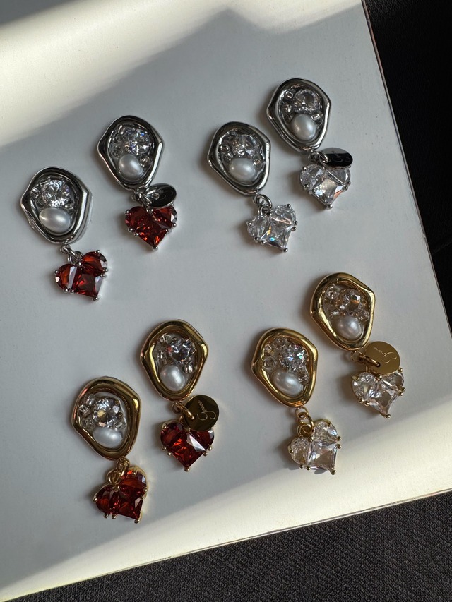 amour heart pierce/earring