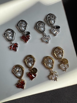 amour heart pierce/earring