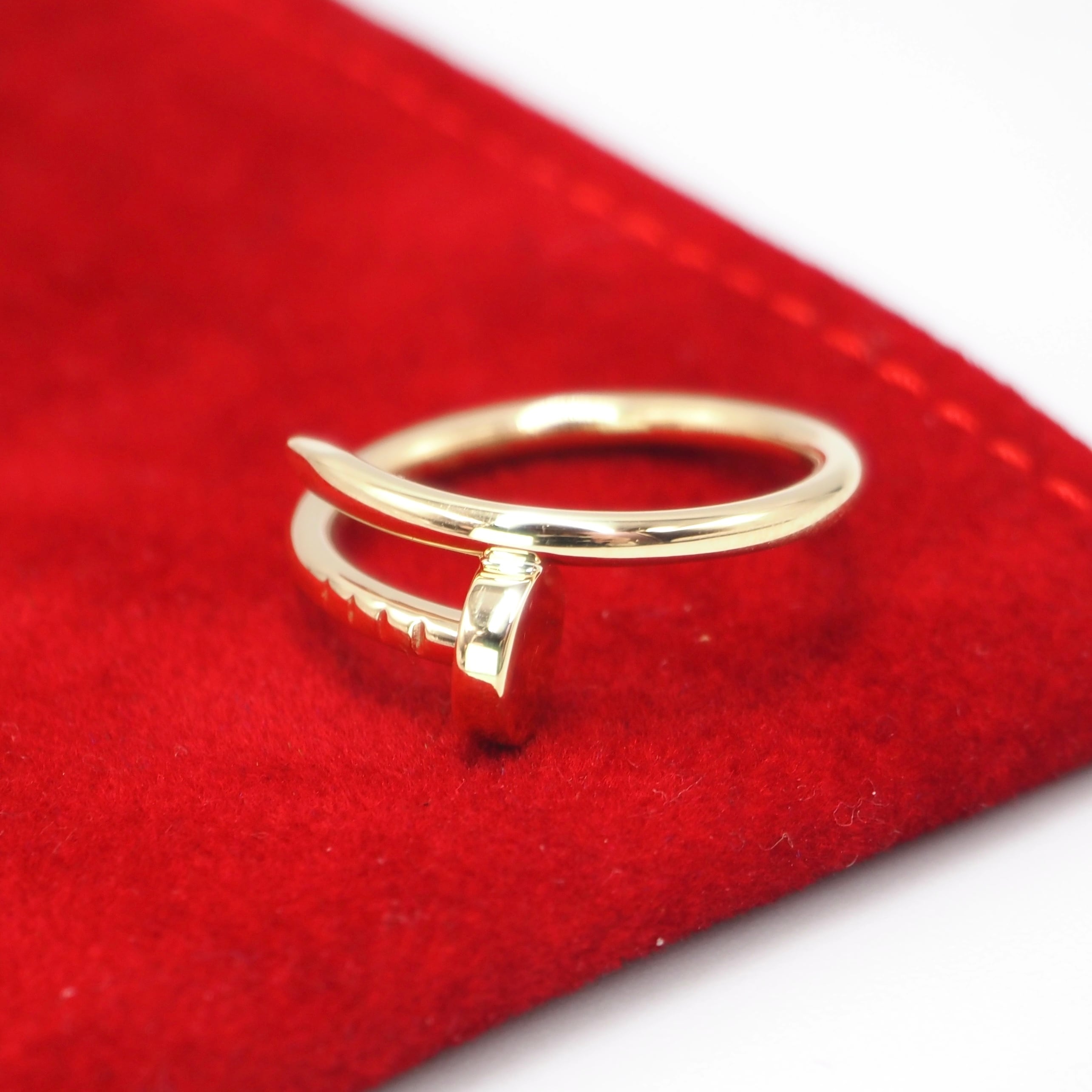 2/25掲載【現行品】Cartier 約8号 ジュスト アン クル スモールモデル ゴールド k18 カルティエ 付属品付き