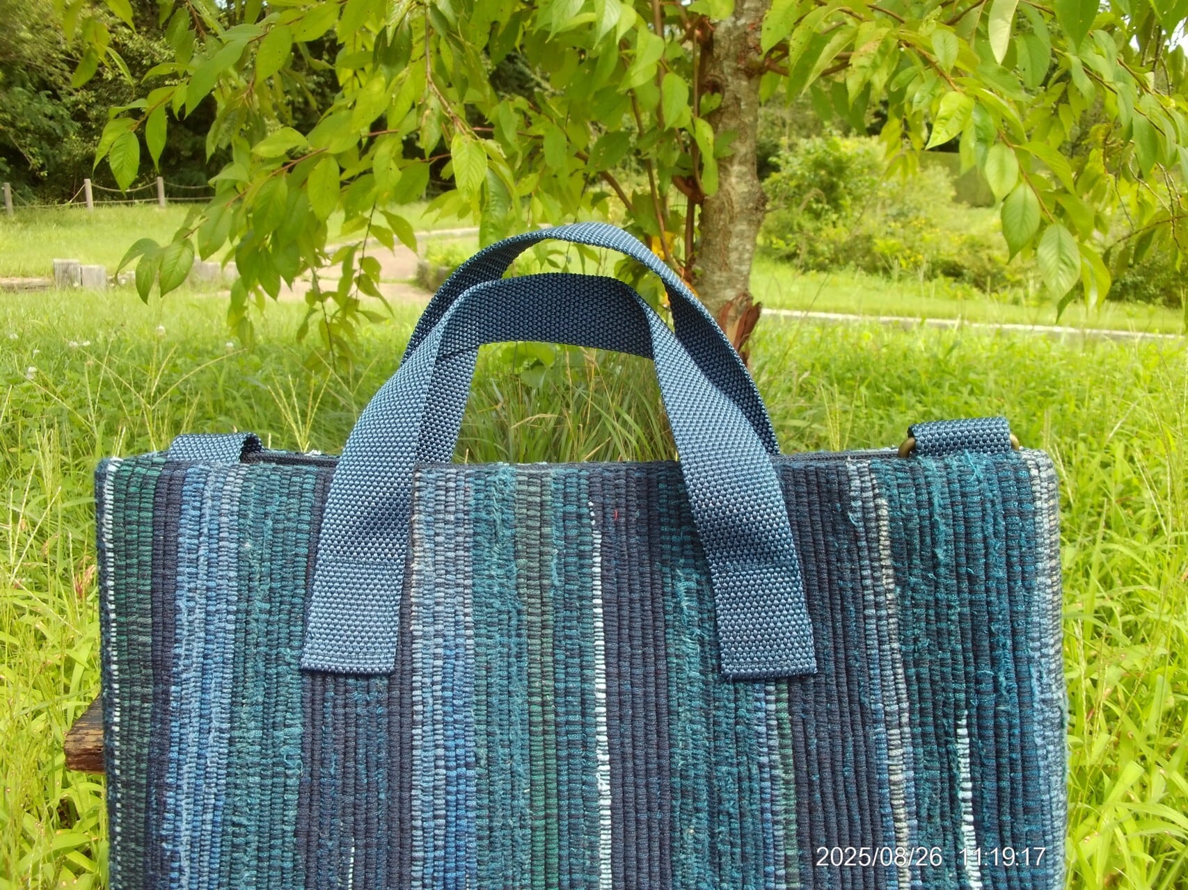 南部裂織保存会創立50周年記念 2wayバック 藍染め布使用