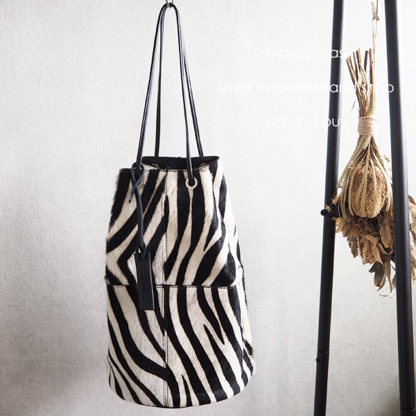 marco masi マルコマージ 美品 ハラコ ゼブラ柄 バッグ