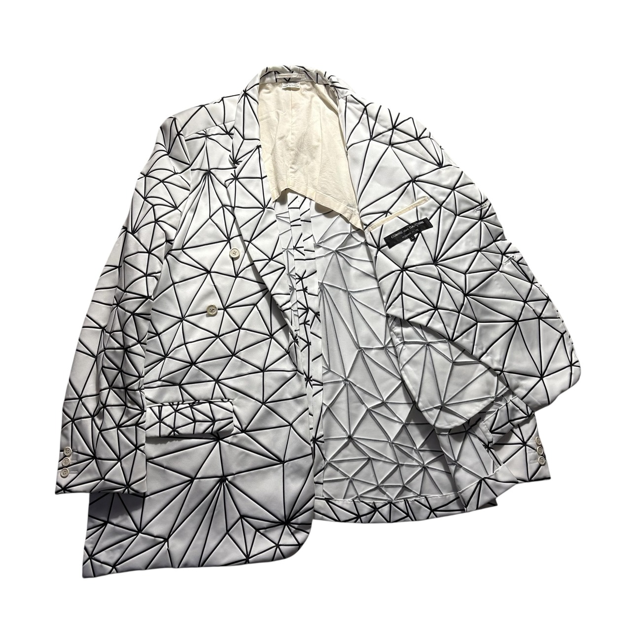 2018aw COMME des GARCONS HOMME PLUS deformation white polyester jacket