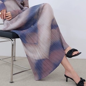 Tie-dye pleated skirt S1582