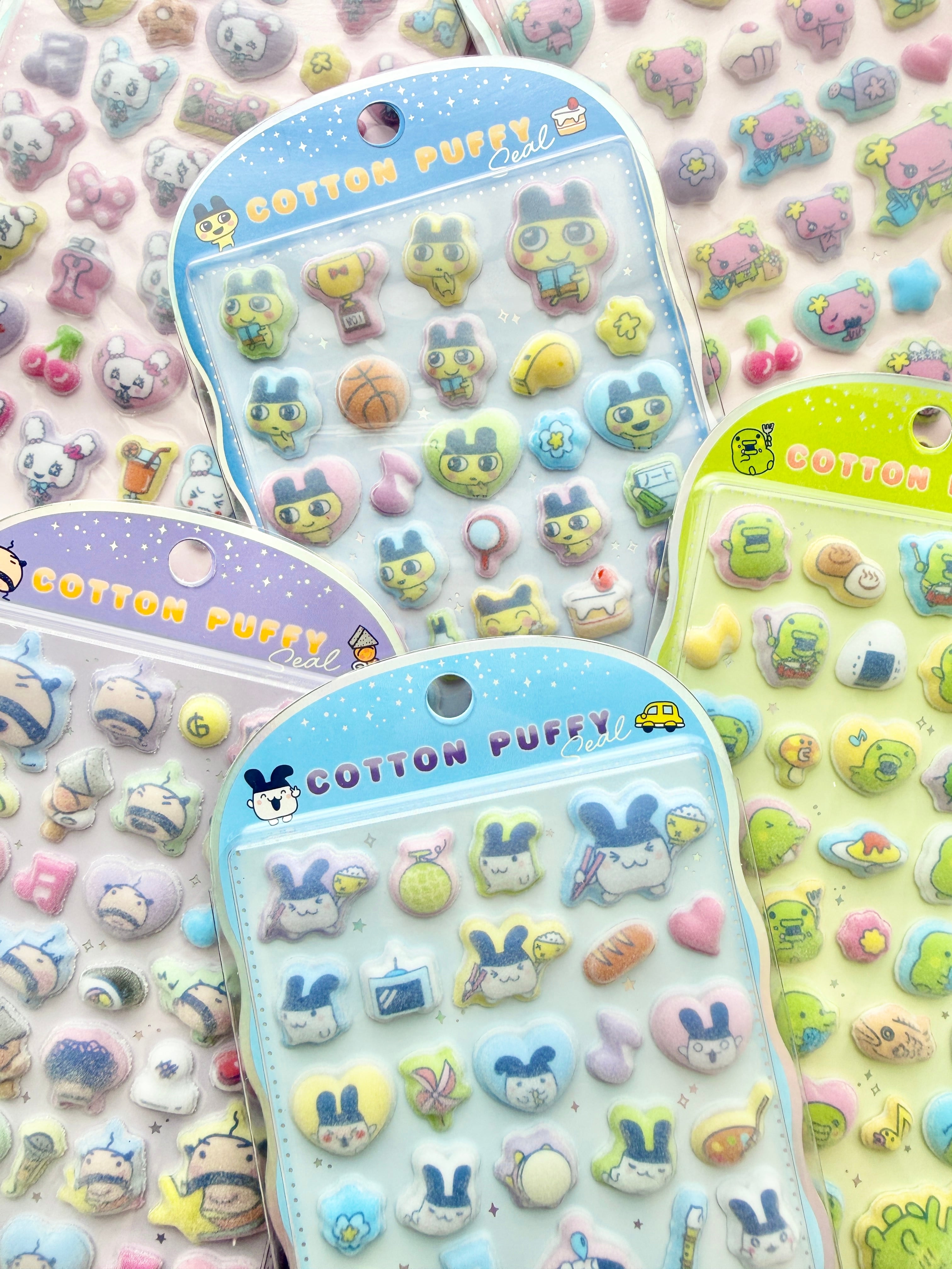 みみっち〉たまごっち コットンパフィーシール CRUX COTTON PUFFY Seal