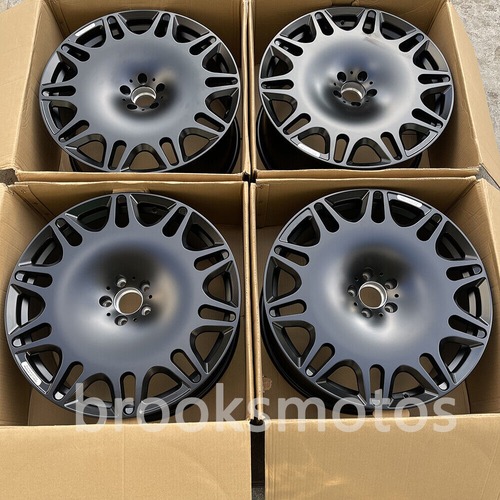 22インチ Bスタイルサテンブラックブルホイールメルセデスベンツ W463 W463A G63 G500 BRN-1542