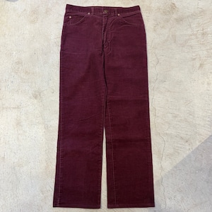 1980s LEE CORDS PANT BURGUNDY USA