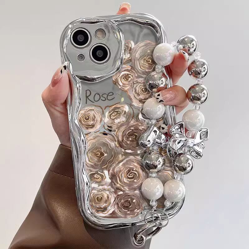 iPhone15 Pro Maxケース 薔薇柄 うねうね iPhone15 Proケース
