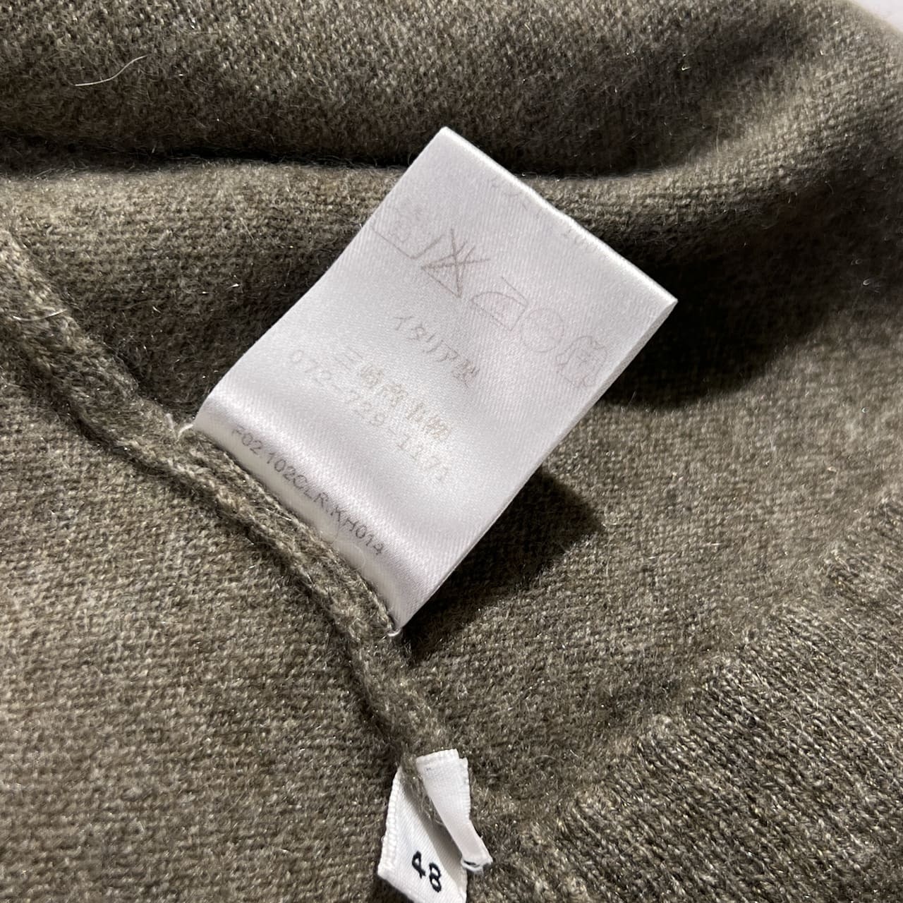 カシミヤ100% イタリア製 CIVIDINI チヴィディーニ 比翼 ニット カーディガン 48/グレージュ系 レディース