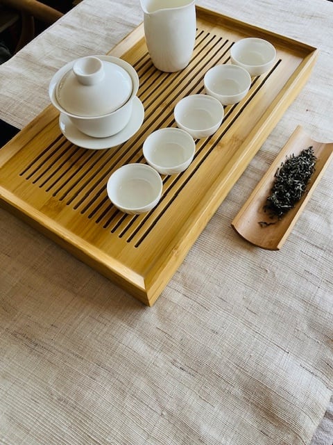 竹製 茶盤（水受けトレー付 L） | 茶海堂 Chakaido
