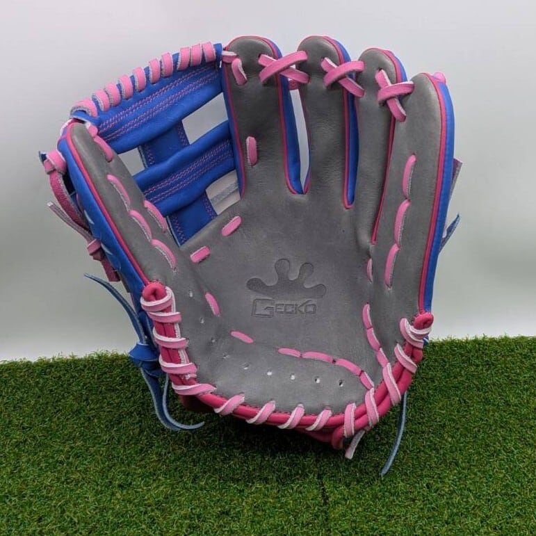現品限り GECKO ブルー×ピンク 内野手用 11.5インチ 平裏ピンク US